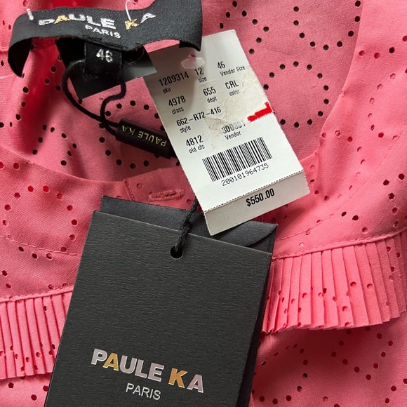 NWT Gorgeous Paule KA crewneck mid length designer pleated dress - Picture 8 of 15